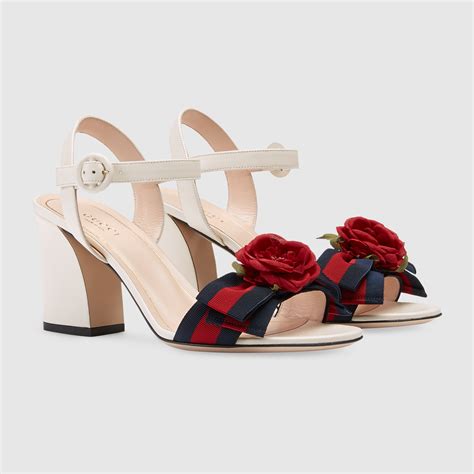 gucci mid heel sandal white|high heel gucci sandals women.